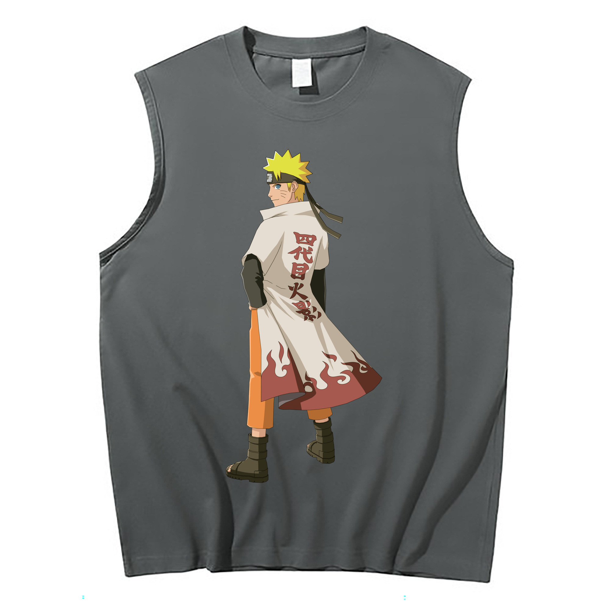 （画像用） NARUTO -ナルト- うずまき ナルト Uzumaki Naruto コットン100％タンクトップ（フロントプリント）